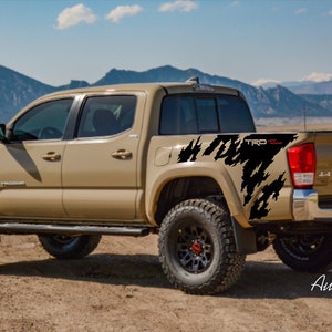 ¡Novedad! ¡TRD OFF ROAD! Calcomanía de vinilo para el lateral de la cama compatible con Toyota Tacoma 2016-2021 Kit de gráficos adhesivos