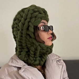 Knited balaclava, Balaclava Chunky knit balaclava, Mask for skiing, Balaclava for women, Balaclava Mask, Balaclava Hat, Balaclava For Skiing