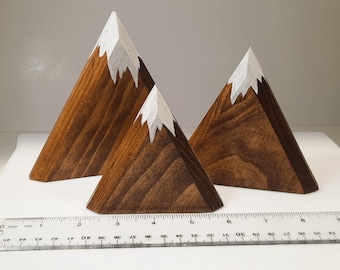 3 Pc. Mountains, Handmade Mountain Shelf Decor