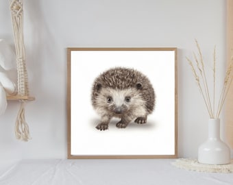 Hedgehog Printable Wall Art, Baby Hedgehog, Nursery, Woodland Animal, INSTANT Download, Printable Art, Digital Download