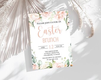 Osterbrunch Einladung Vorlage, Ostern, einladen, Printable, INSTANT Download, elektronisch, digital