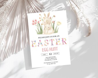 Ostereiersuche Einladungsvorlage, Ostern, Invite, Printable, SOFORTIGER Download, elektronisch, digital