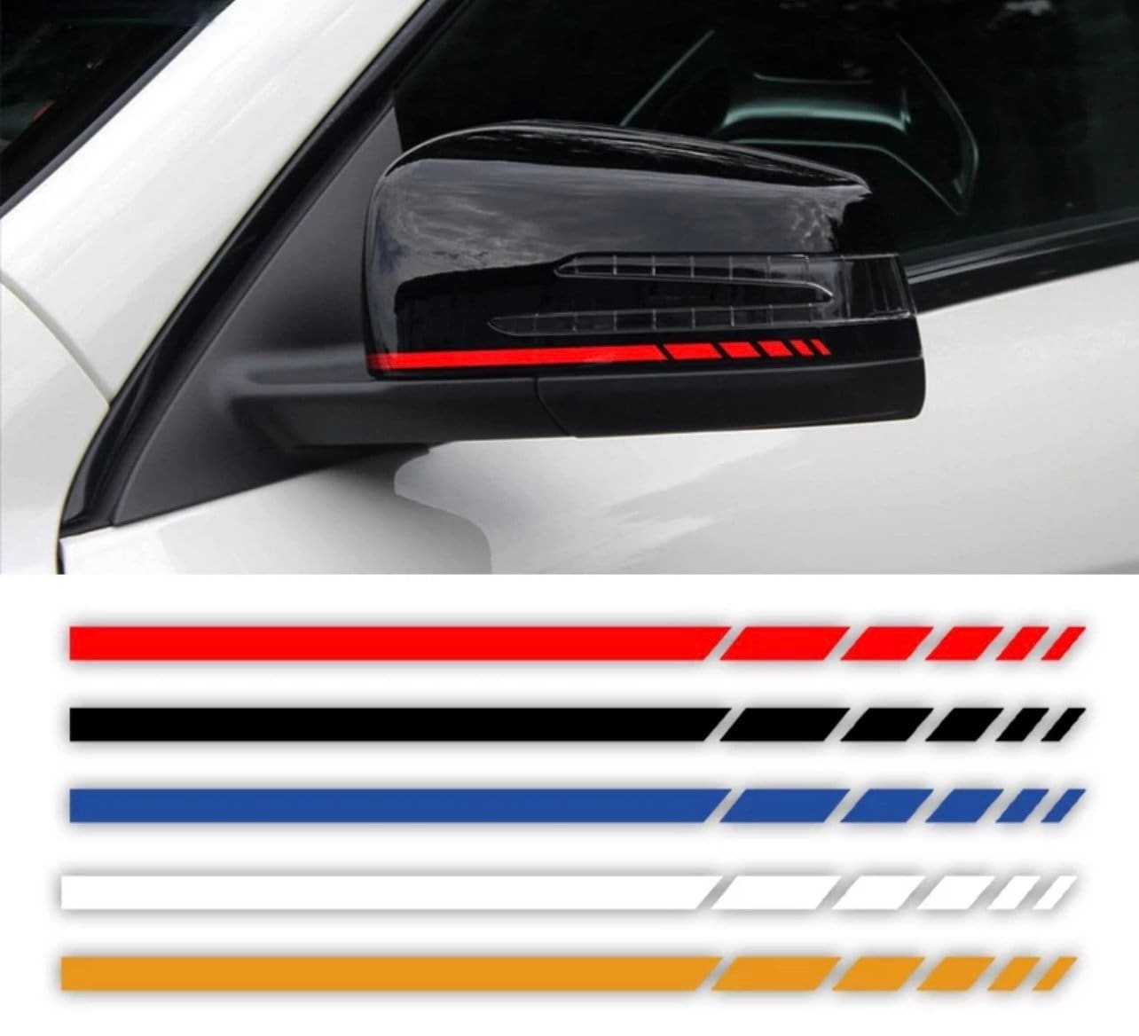 6X Autoaufkleber, Streifen-Seitenaufkleber Vinyl-Aufkleber Autoseite  Grafikaufkleber, verwendet für Auto-Dekoration
