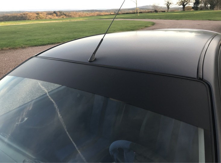 Matte Black Window Visor Sun Strip Vinyl Sticker For Car Front Windshield  Decal