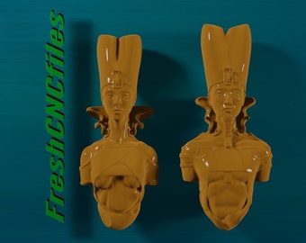 Egyptian pharaohs | CNC 3D Relief File STL - King and Queen
