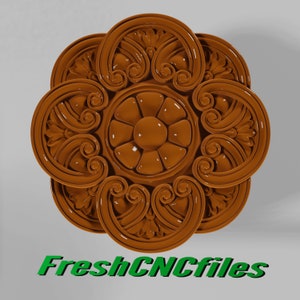 Onlay Flower Applique - CNC STL 3D relief file