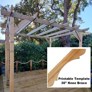 Printable Template, Knee Brace for Pergolas, Arbours, Gazebos