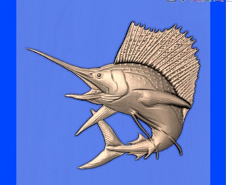 Swordfish | CNC 3D Relief File STL for router machine