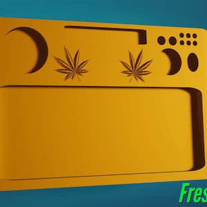 Vassoio di rotolamento foglie di marijuana / file di rilievo CNC 3D STL