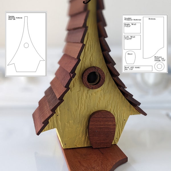 Whimsical Birdhouse Build Plans | Printable Template