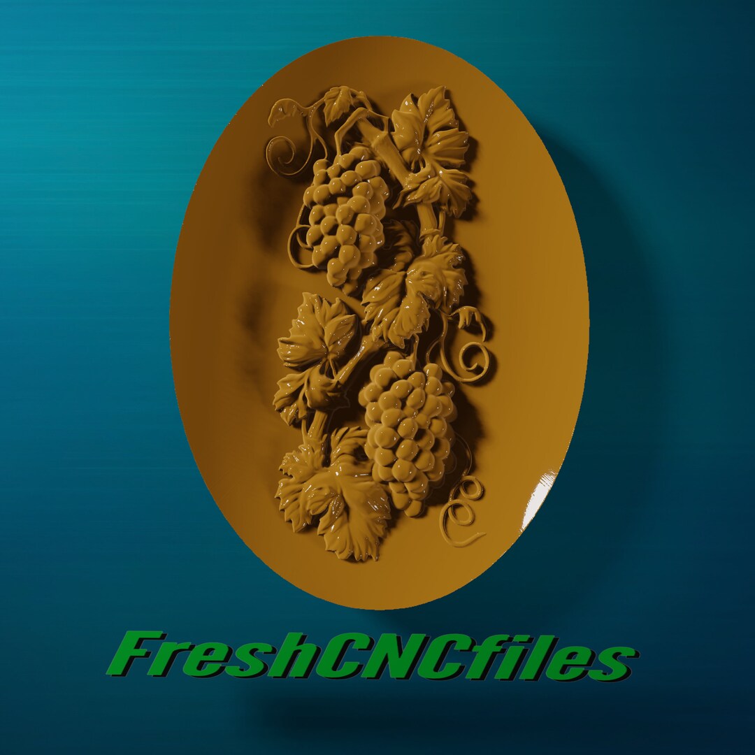 Grape Vine Decor | CNC 3D Relief File STL - Etsy