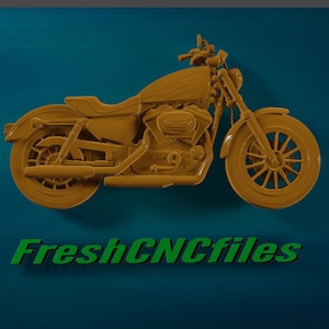 Motorcycle | CNC 3D Relief File STL