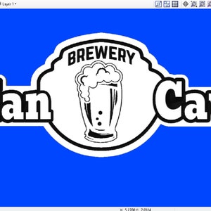Cerveza servida aquí, Signo de estilo retro / Archivo SVG CNC