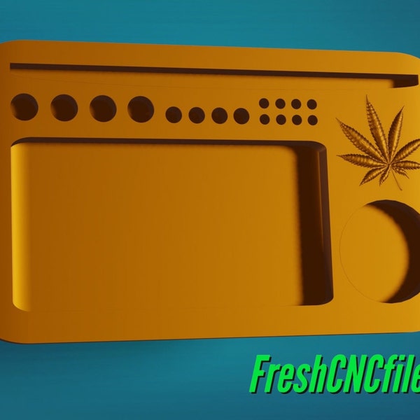 Marijuana Rolling Tray | CNC 3D Relief File STL