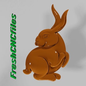 Lapin | Fichier de relief CNC 3D STL pour routeur