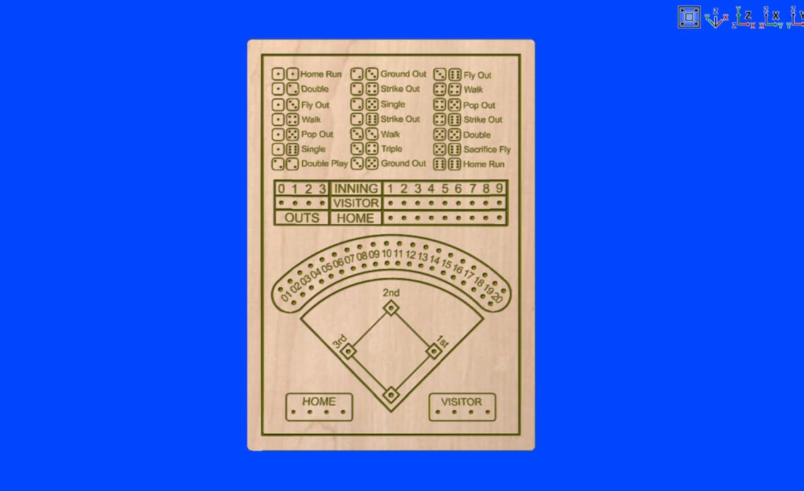 Dice Baseball Game | CNC File - Etsy