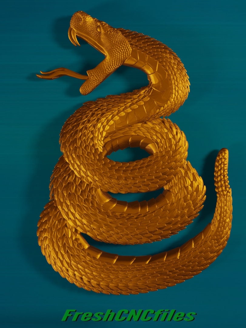 Snake | CNC 3D Relief File STL