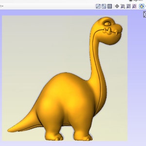 Dinosaurio - Estilo de dibujos animados / Archivo de relieve 3D CNC STL