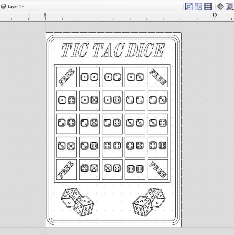 Tic Tac Toe Dice Game | CNC File - Etsy