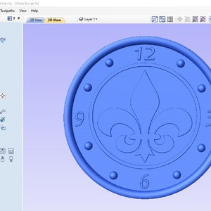 Reloj Fleur De Lis / Archivo de alivio CNC 3D STL
