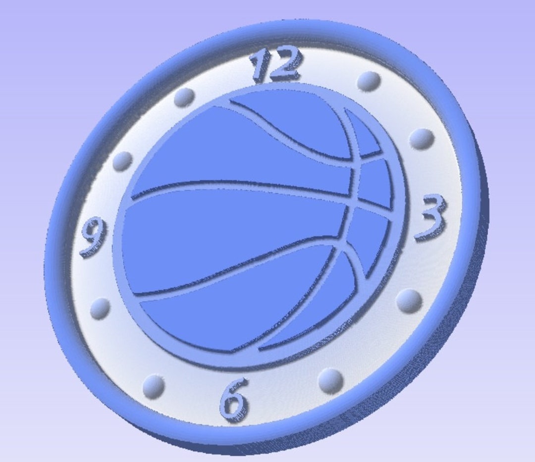 Basketball Clock CNC 3D Relief File STL Etsy