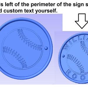 Baseball Sign | CNC 3D Relief File STL