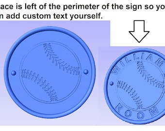 Baseball Sign | CNC 3D Relief File STL