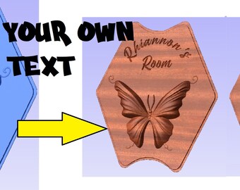 Signo de mariposa / Archivo de relieve 3D CNC STL