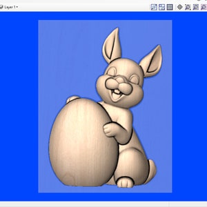 Conejo de Pascua / CNC 3D Relieve Archivo STL