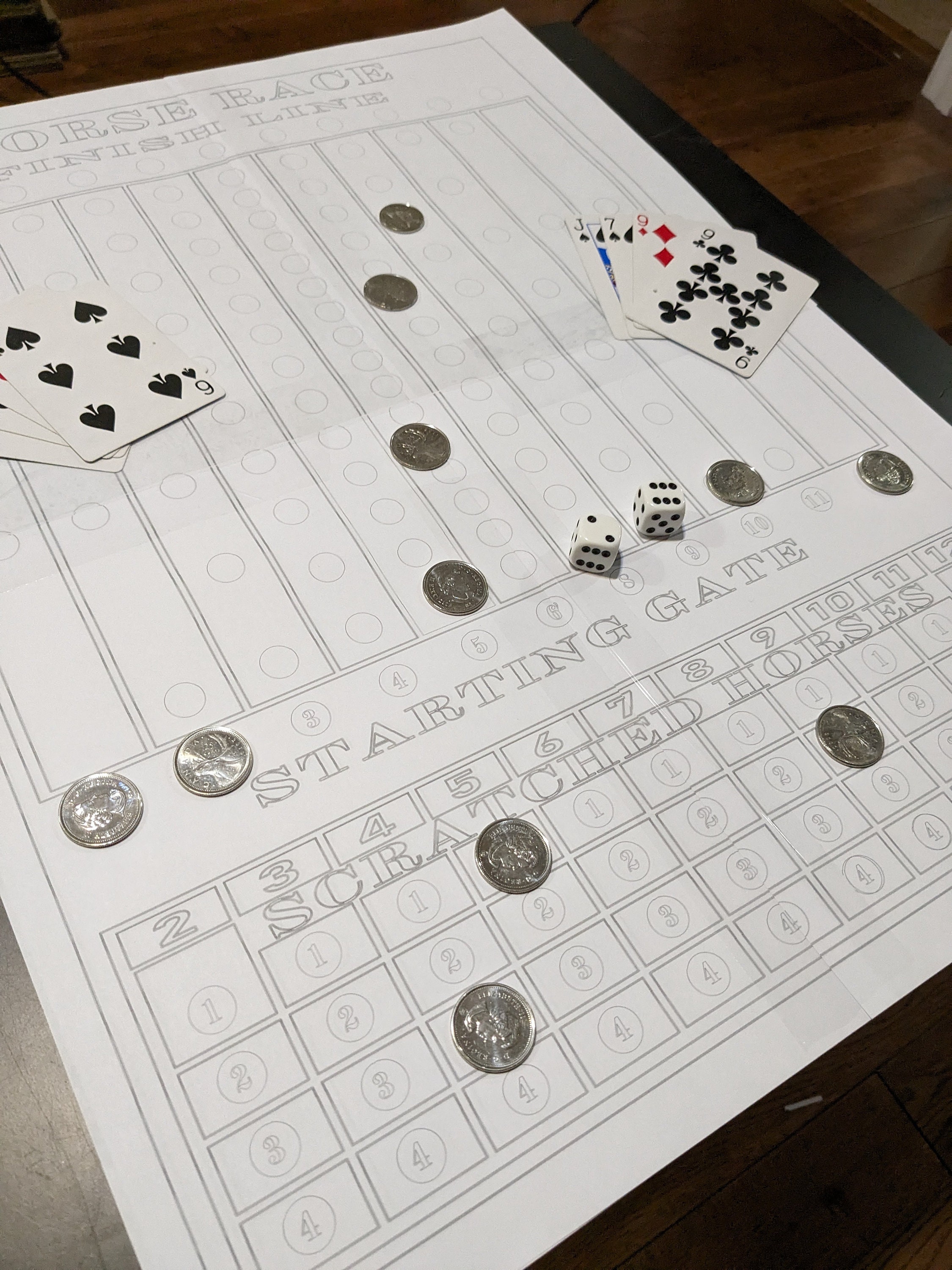 Horse Race Dice Game Printable Play Now Etsy