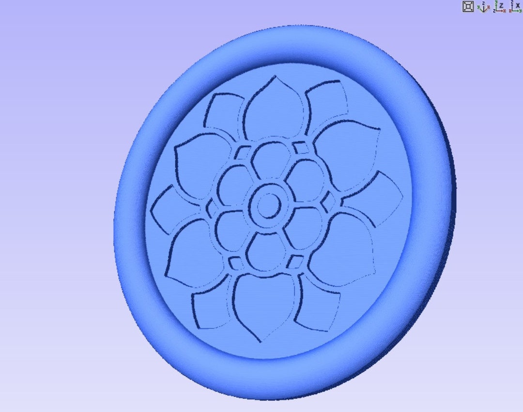 Mandala Flower | CNC 3D Relief File STL - Etsy
