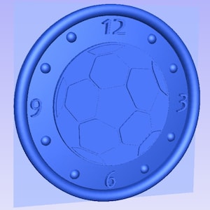 Relógio de futebol | Arquivo de relevo CNC 3D STL