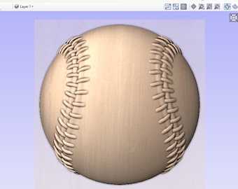 Baseball | CNC 3D Relief File STL