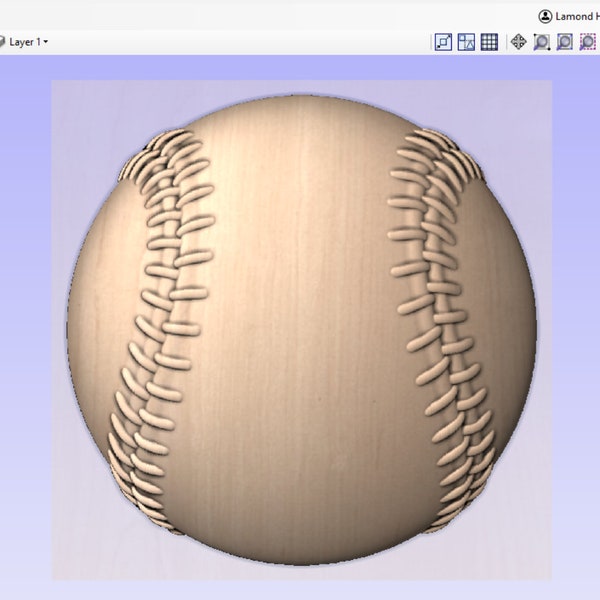 Baseball | CNC 3D Relief File STL