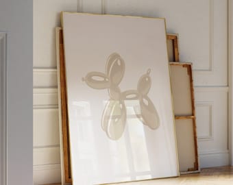 Balloon Dog Wall Art Trendy Digital Prints Preppy Digital Art Balloon Dog Decor Funky Art Printable Balloon Dog Poster Eclectic Wall Art