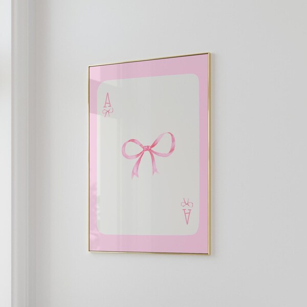 Trendy Art Prints Pink Bow Wall Art Print Girly Wall Art College Apartment Decor Watercolor Bow Print Teen Girl Wall Art Preppy Art Prints