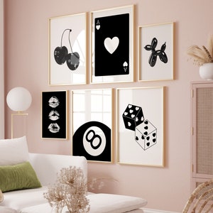 Black And White Wall Art Trendy Gallery Wall Set Aesthetic Art Prints Gallery Printable Black Yk2 Digital Prints Trendy Apartment Decor