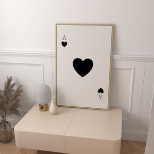 Black And White Wall Art Trendy Art Prints Aesthetic Poster Play Card Wall Art Trendy Digital Print Preppy Dorm Trendy Art Print Funky Print