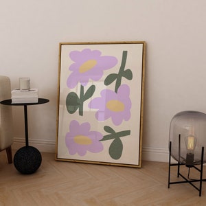 Lilac Wall Art Flower Art Prints Purple Wall Art Trendy Wall Art Gen Z Print Funky Wall Art Lilac Dorm Print Lilac Flower Digital Prints