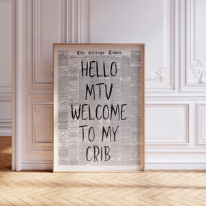 Trendy Wall Art 70s Style Print Black And White Prints Aesthetic Wall Art Retro Newspaper Poster Typography Art Prints Funky Printable Print