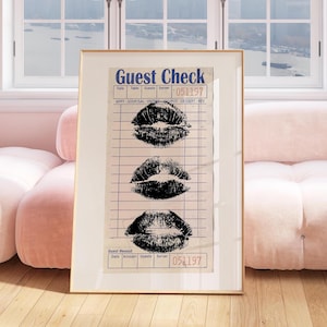 Trendy Wall Art Newspaper Art Prints Black And White Poster Aesthetic Room Decor Vintage Retro Poster Girly Wall Art Kiss Lips Wall Art Dorm