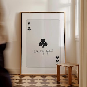 Aesthetic Room Decor Black And White Prints Trendy Wall Art Aesthetic Poster Retro Trendy Ace of Spades Print Good For The Plot Poster