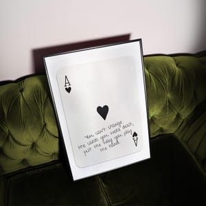 Black And White Prints Trendy Wall Art Aesthetic Poster Retro Trendy Aesthetic Room Decor Ace of Spades Print Bedroom Decor Apartment Decor