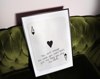 Ace of Spades Print, Trendy Black and White Wall Art (Digital Download)