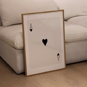 Black And White Wall Art Trendy Art Prints Aesthetic Poster Play Card Wall Art Trendy Digital Print Preppy Dorm Trendy Art Print Funky Print