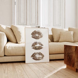 Cheetah Kiss Lips Print, Trendy Aesthetic Room Decor (Digital Download) image 6