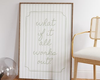 Inspirational Quote Print | Sage Green Affirmation Art (Digital Download)