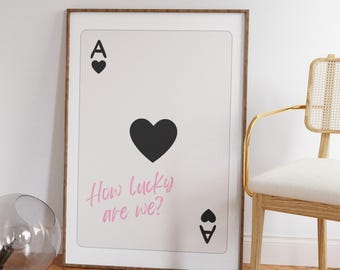 Ace of Hearts Print | Trendy Preppy Wall Art (Digital Download)