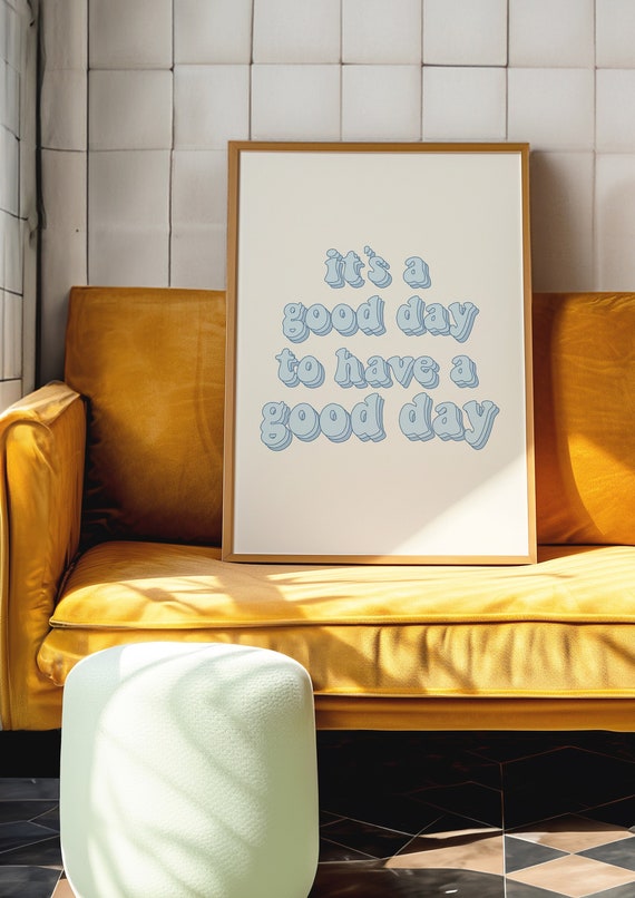 Blue Prints Preppy Dorm Print Trendy Printable Art Blue Print Preppy Digital Prints Aesthetic Retro Art Typography Print Blue Wall Art
