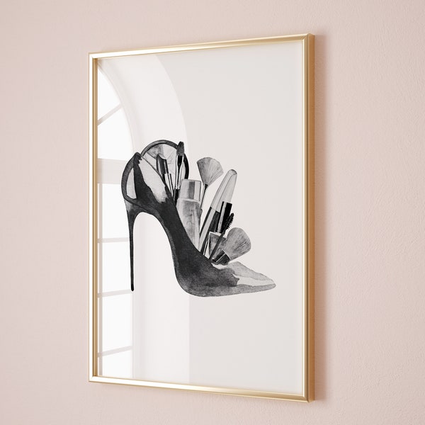 Fashion Wall Art Vogue Poster Heels Print Trendy Digital Prints Preppy Dorm Trendy Art Print Funky Print Fashion Wall Art Make Up Wall Art